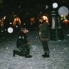 On bended knee